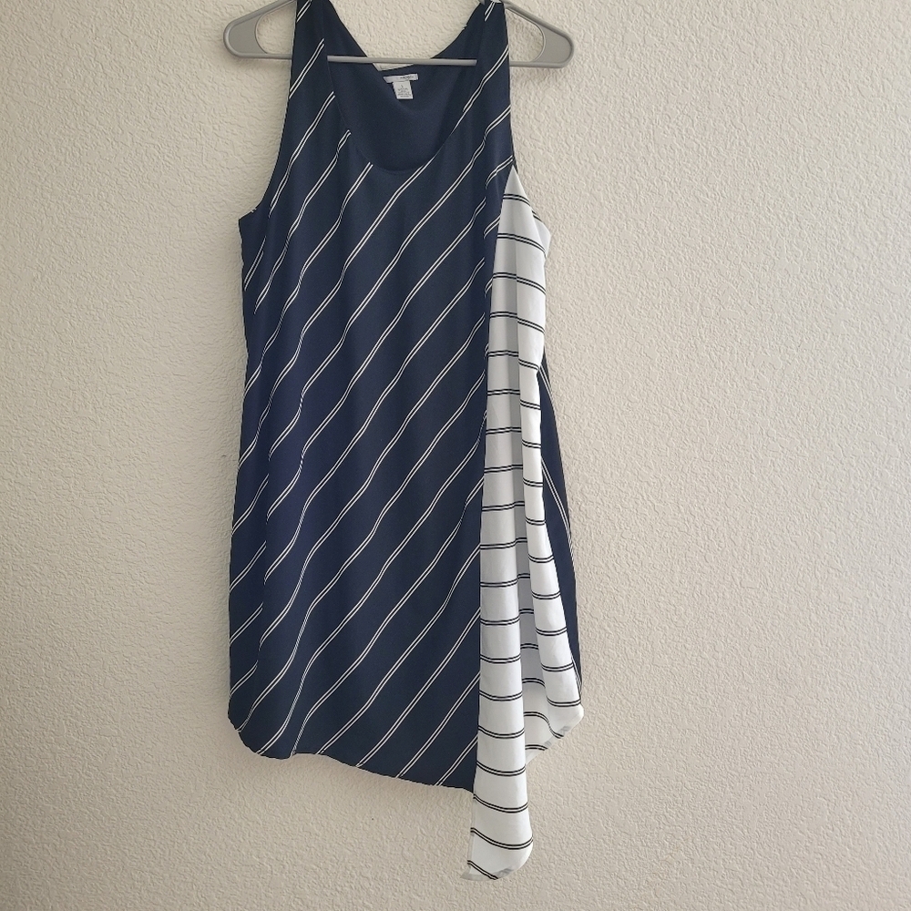 Halogen Black/White Striped Short Dress size LP